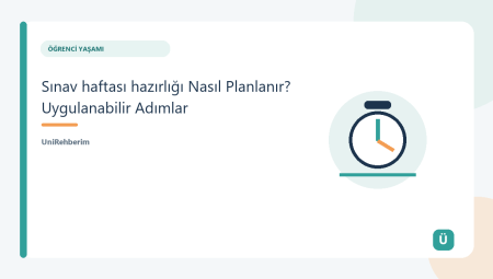 Sınav haftası hazırlığı Nasıl Planlanır? Uygulanabilir Adımlar
