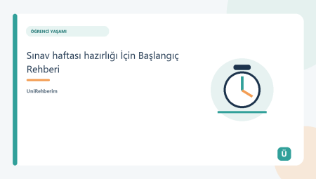 Sınav haftası hazırlığı İçin Başlangıç Rehberi